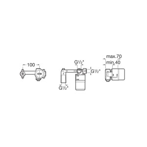 Ona corps d'encastrement pour mitigeur a5a359e..0 graphite brossé - ROCA A5E3501GM0 