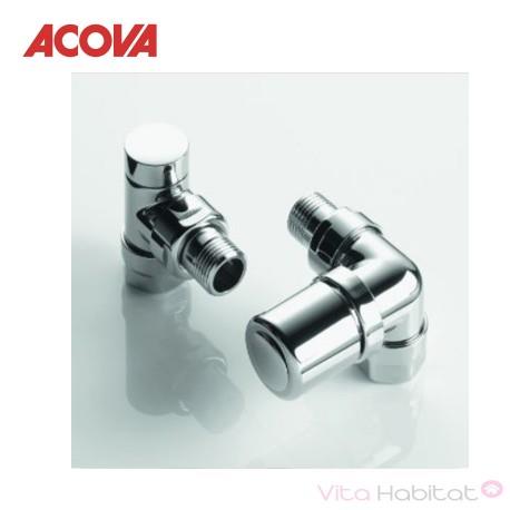 Pack robinetterie manuelle thermostatisable équerre d'angle droit - ACOVA 841578