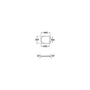 Abattant double laqué avec frein de chute Blanc The GAP Round  - ROCA A801D12001 