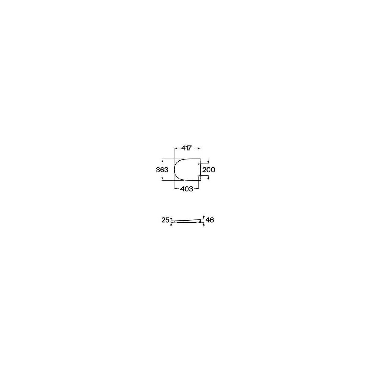 Ona Abattant Frein De Chute Cpt Supralit Blanc Brillant-Roca A801E22001 