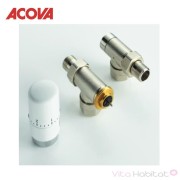 Kit robinetterie manuelle équerre inversée tête thermostatique  - ACOVA 841108