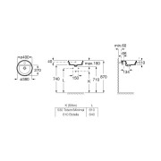 The gap round vasque à encastrer percée 1 trou avec trop plein ø40x4 cm - ROCA A3270Y4000 