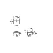 The gap lavabo mural 500 x 420 mm blanc - ROCA A3270YV000 