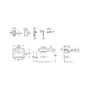 Lavabo mural en porcelaine Méridian 570x700 - ROCA A32724H000 