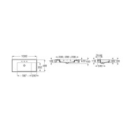 Inspira square lavabo unik 1000x490 blanc mat - ROCA A32752A620 