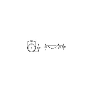 Inspira Rd Lav Semi-Encast 37X37 Blanc - ROCA A32752R000 