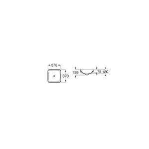 Inspira Square Lavabo 37 Blanc Mat - ROCA A32753R620 