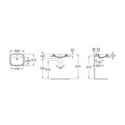 Debba Vasque Semi-Encastree 500X410 Blanc - ROCA A32799M000 
