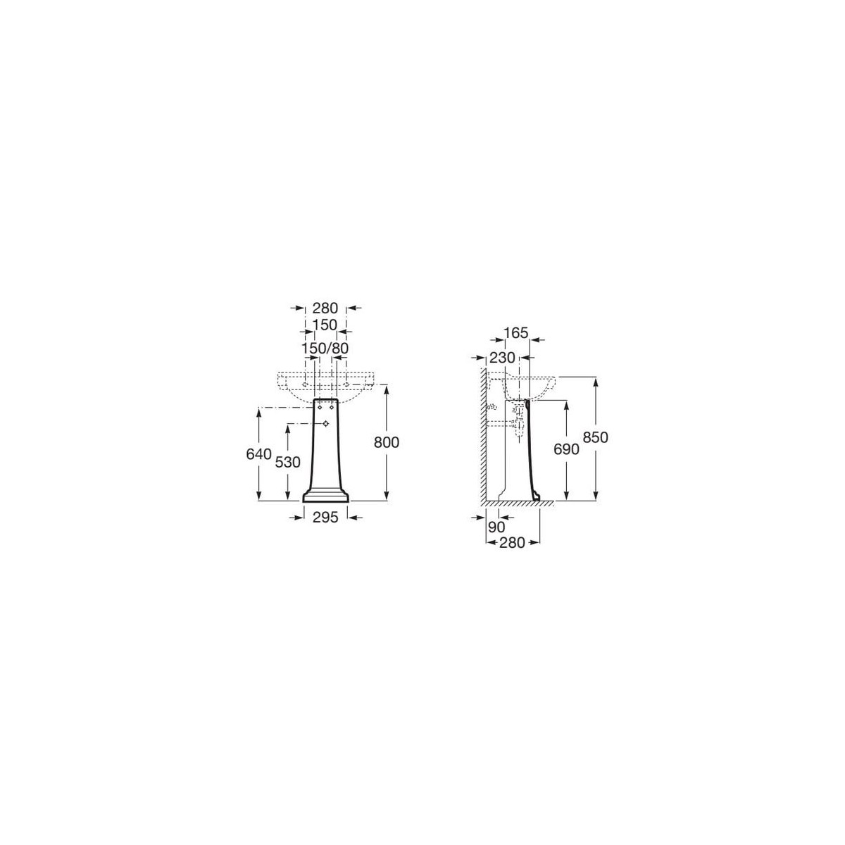 Colonne Pour Lavabo CARMEN - ROCA A3370A0000 