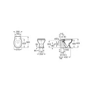 Cuvette de WC Rimless au sol à évacuation indépendante Rimless 370X560mm CARMEN - ROCA A3440A9000 
