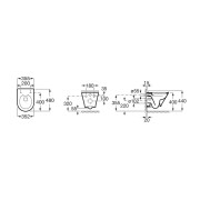 The Gap Round Wc Suspendu Compact Rimless 480 -Roca A3460Nb000 