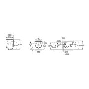Ona cuvette suspendue rimless vortex - ROCA A34668C000 
