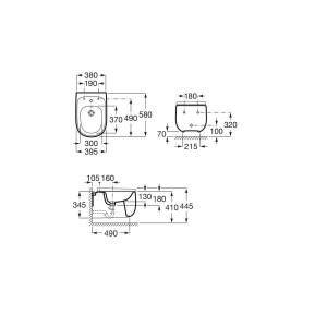 Beyond Bidet Suspendu Perce Blan - ROCA A3570B6000 