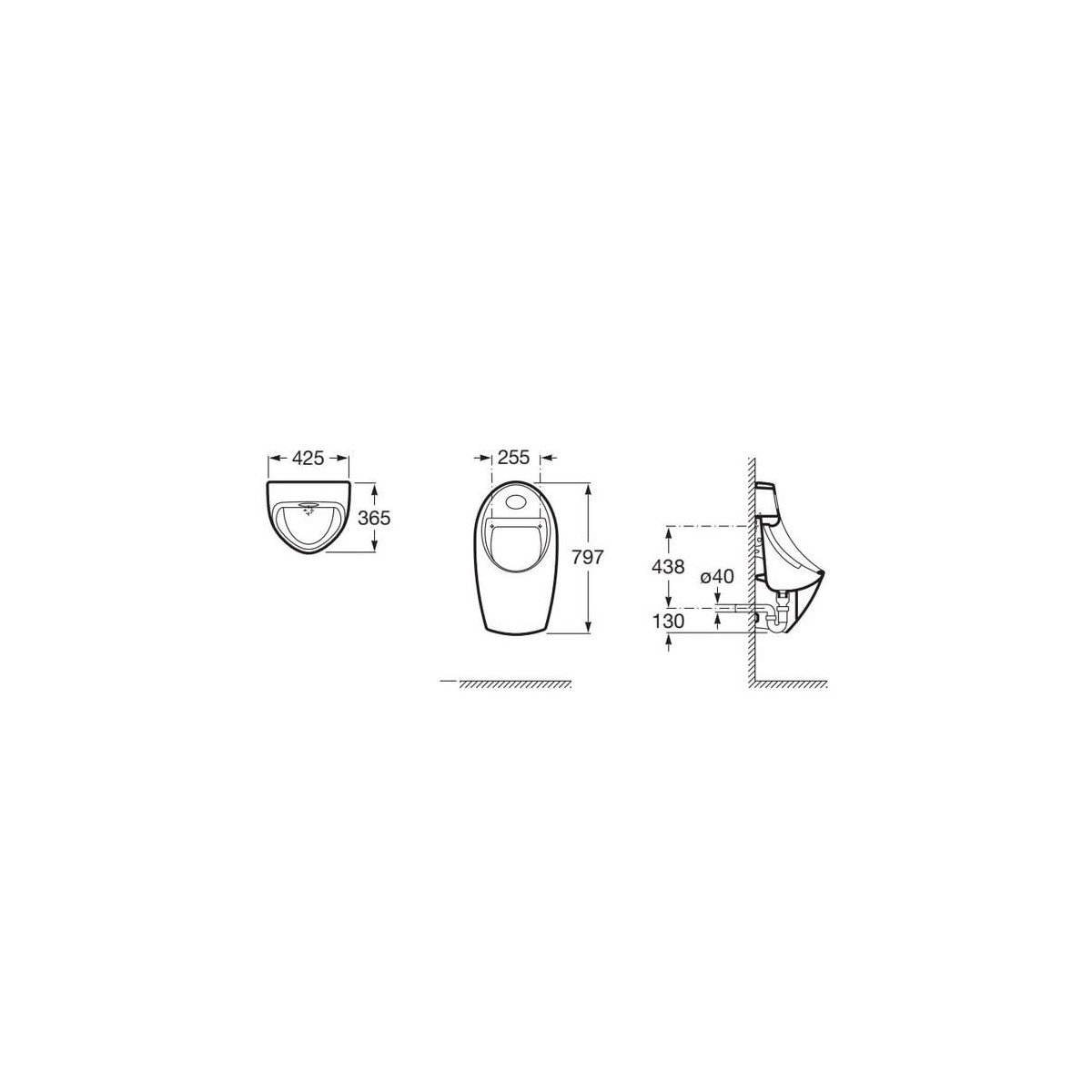 Euret Urinoir Electronique(À Piles 1,5Vaa)(Battery) Blanc - ROCA A35945E000 