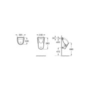 Chic Urinoir Alimentation Encastrée Blanc - ROCA A35945J000 
