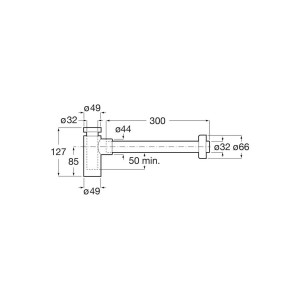 Siphon laiton 300 mm rose gold - ROCA A5064070RG 