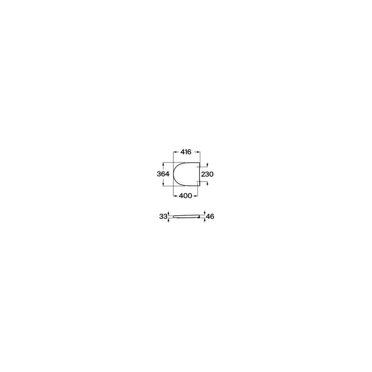 Abattant WC Compact double laqué frein de chute Silencio Blanc MERIDIAN - ROCA A8012AC00B 