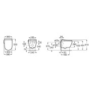 In-wash ona suspendu rimless abattant frein de chute - ROCA A803150S01 