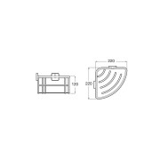 Victoria  Porte-Flacons Grille D'Angle 220X220X120-Roca A816697C00 