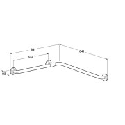 Access pro poignée d'angle 3 points de fixations 800 x 800 mm en vinyle blanc - ROCA A816938P30 