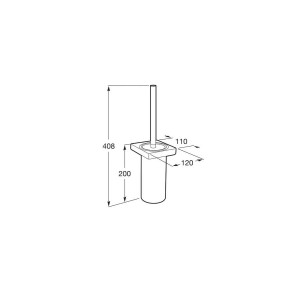 Tempo porte-balayette mural graphite brossé - ROCA A817036GM0 