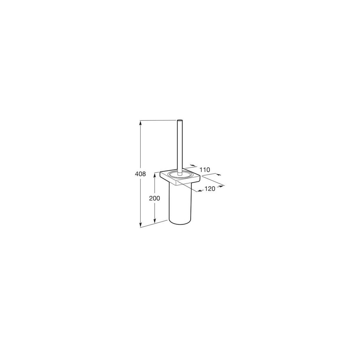 Tempo Porte-Balayette Mural Rose Gold-Roca A817036Rg0 