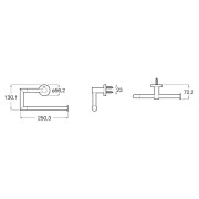 Hotels round porte-serviettes anneau acier inoxydable - ROCA A817579SM0 