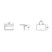 Hotel's round porte-papier rouleau avec couvercle graphite brossé - ROCA A817581GM0 