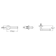 Hotels round porte-papier rouleau acier inoxydable - ROCA A817582SM0 