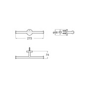 Hotel'S Round Porte-Papier Rouleau Double Chromé-Roca A817583C00 