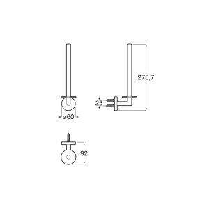Hotel'S Round Porte-Papier Réserve Double Chromé-Roca A817585C00 