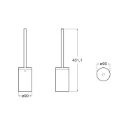 Hotel'S Round Porte-Balayette À Poser Noir Mat-Roca A817586C40 