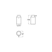 Hotel'S Round Distributeur De Savon À Poser Noir Mat-Roca A817589C40 