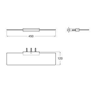 Hotels etagere 450mm blanc mat - ROCA A817593B00 