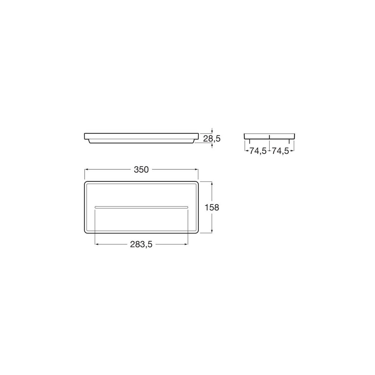 Ona Plateau 350 Mm Gris Mat-Roca A817670C80 