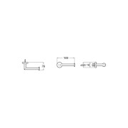 Compas Porte-Papier Rouleau Ss Couvercle Droite Chromé - ROCA A817684C00 
