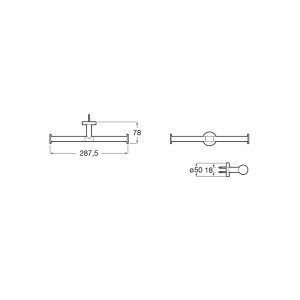 Compas Porte-Papier Rouleau Double Chromé - ROCA A817687C00 
