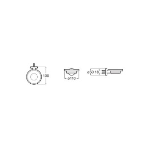 Compas Porte-Savon Mural (Verre) - ROCA A817688C00 