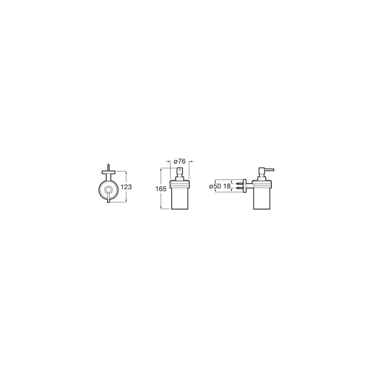 Compas Distributeur De Savon Mural (Verre) - ROCA A817689C00 