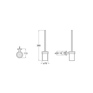 Compas Porte-Balayette Mural  - ROCA A817690C00 