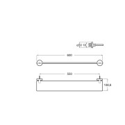 Compas Étagère En Verre 600Mm  - ROCA A817692C00 