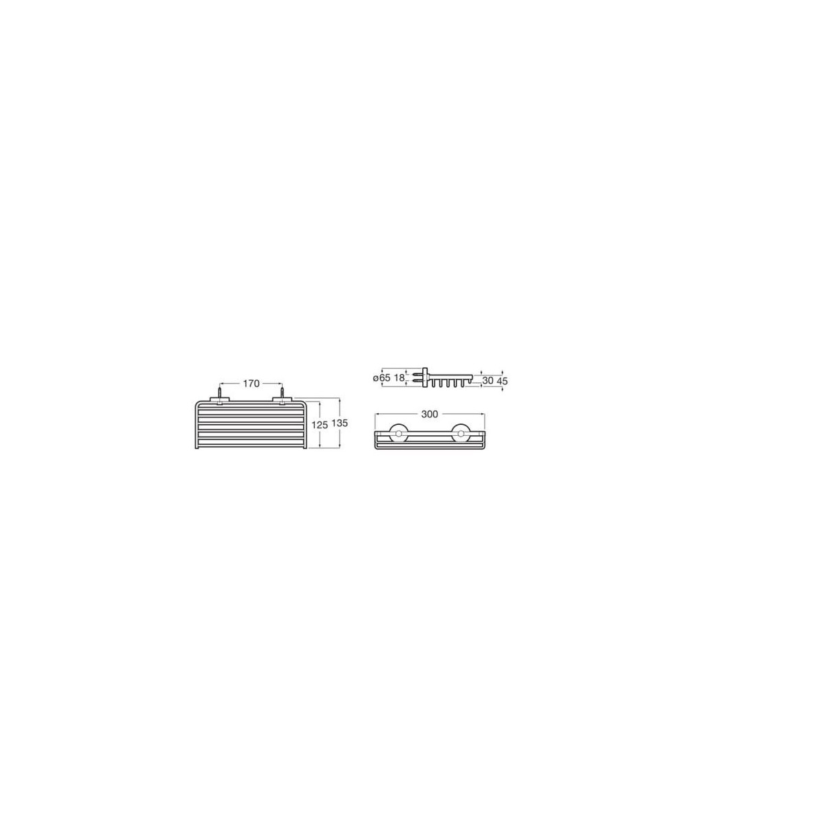Compas Porte-Savon Grille 300X125Mm Chromé - ROCA A817696C00 