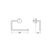 Victoria round porte-serviettes anneau noir mat - ROCA A817744NB0 