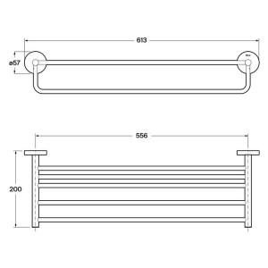 Victoria round porte-serviettes de réserve chromé - ROCA A817745C00 