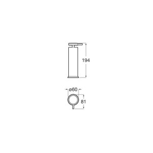 Allegro distributeur de savon à poser avec poussoir. noir mat - ROCA A817863NB0 
