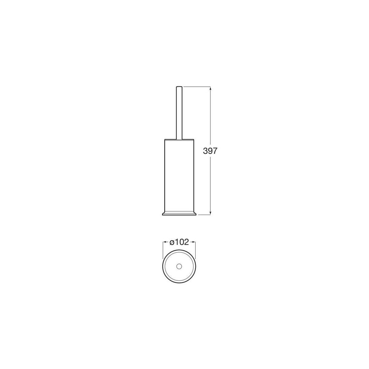 Allegro porte-balayette à poser blanc mat - ROCA A817865B00 