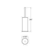 Allegro porte-balayette à poser blanc mat - ROCA A817865B00 