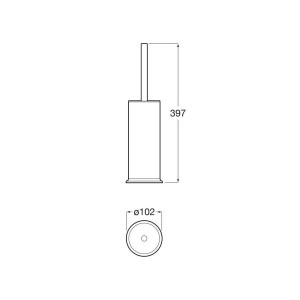 Allegro porte-balayette à poser blanc mat - ROCA A817865B00 