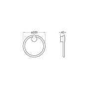 Allegro porte-serviettes anneau. noir mat - ROCA A817867NB0 