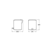 Hotels poubelle 5l noir mat - ROCA A817875NB0 